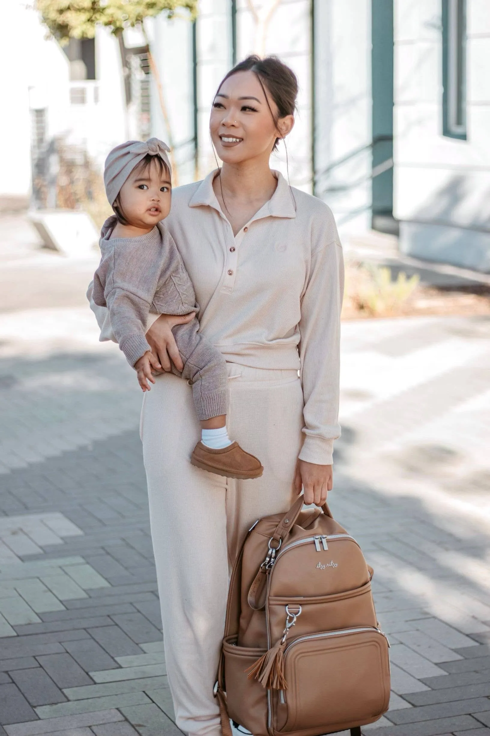 Itzy Ritzy -  Boss Plus Backpack Diaper Bag Chai Latte