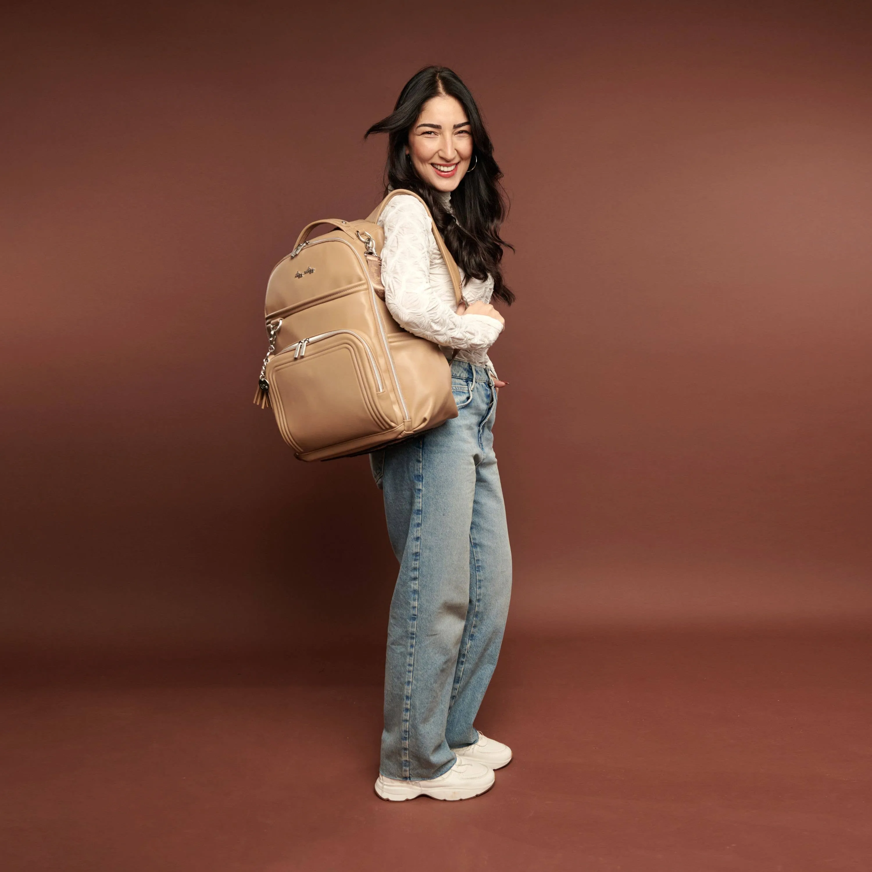 Itzy Ritzy -  Boss Plus Backpack Diaper Bag Chai Latte