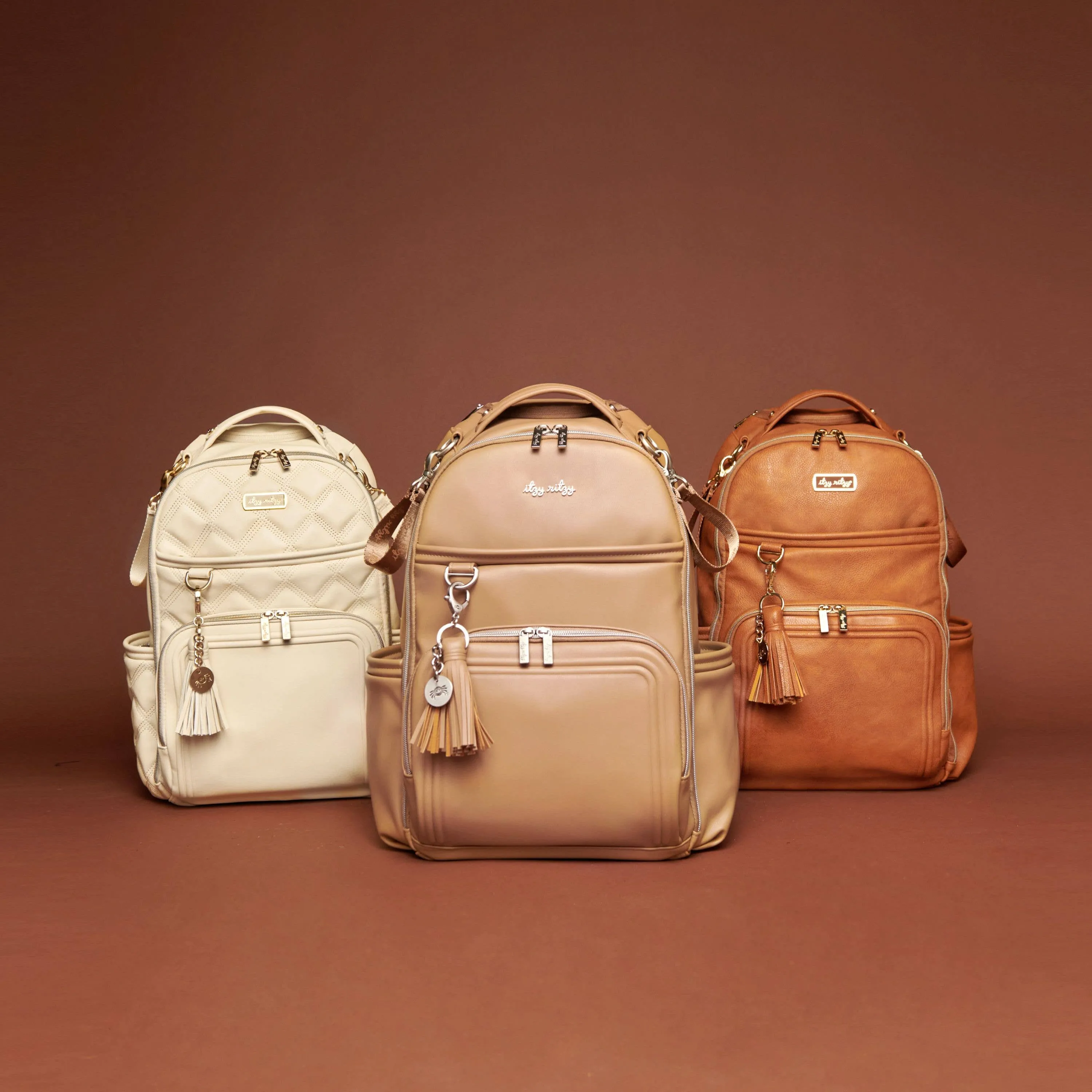 Itzy Ritzy -  Boss Plus Backpack Diaper Bag Chai Latte