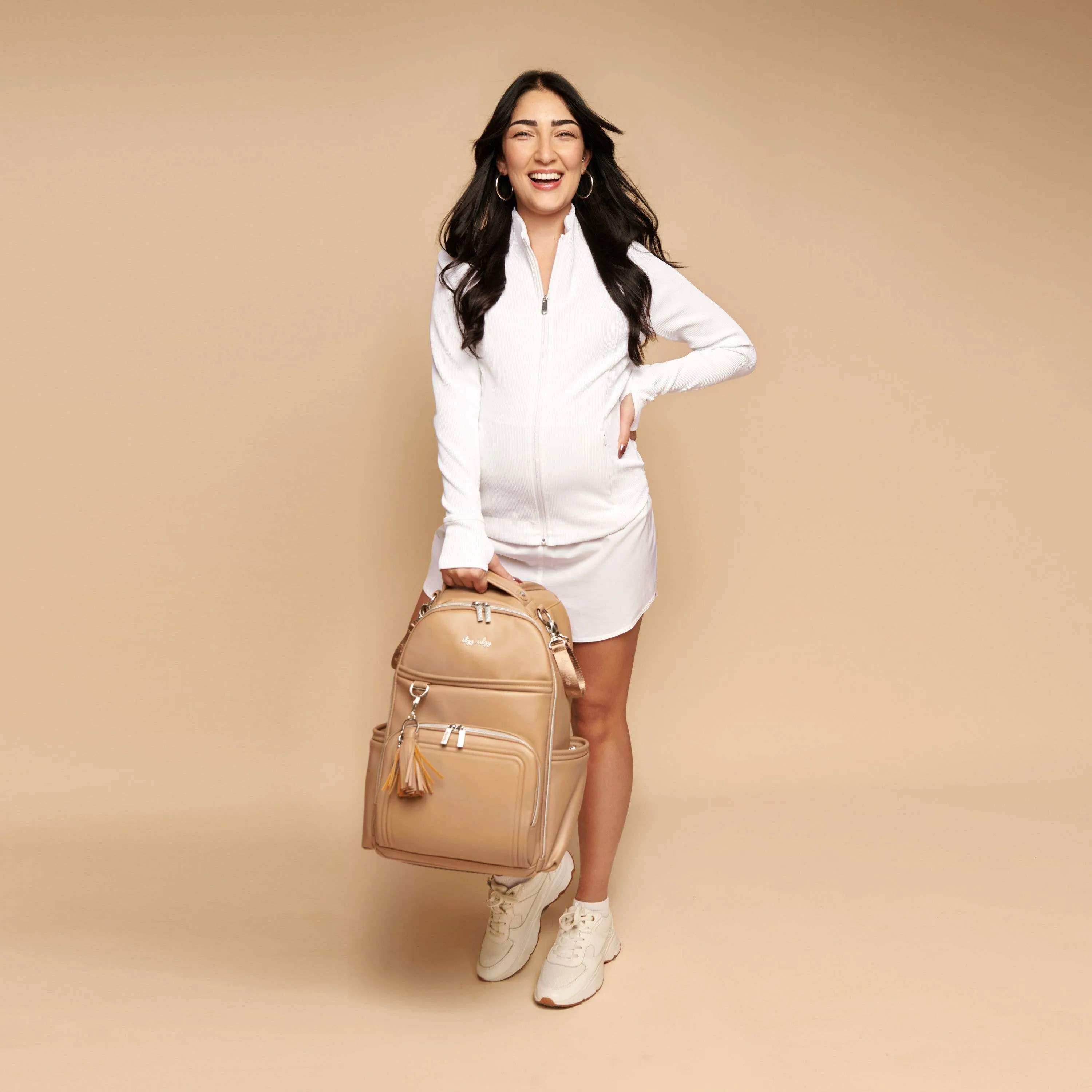 Itzy Ritzy -  Boss Plus Backpack Diaper Bag Chai Latte