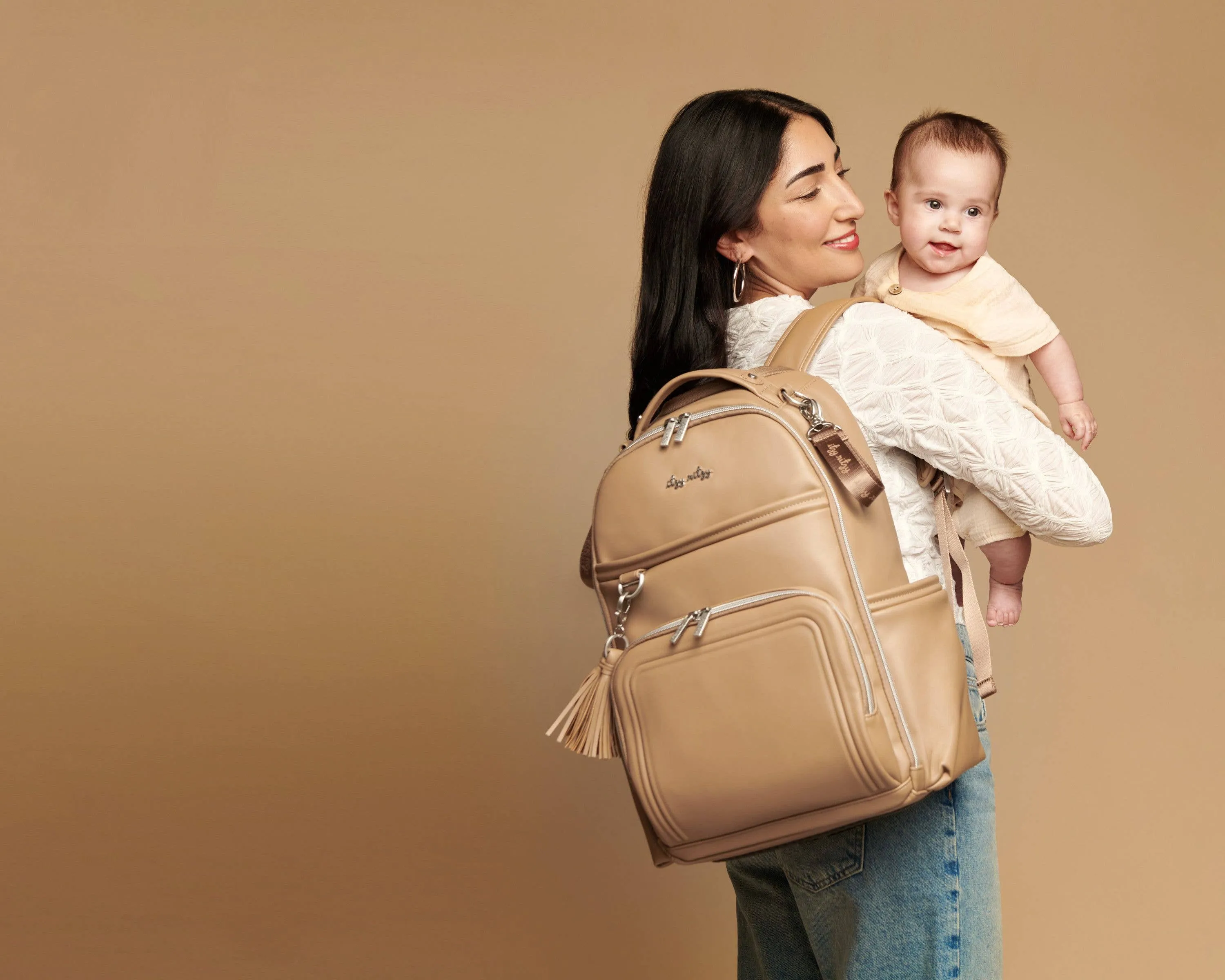 Itzy Ritzy -  Boss Plus Backpack Diaper Bag Chai Latte