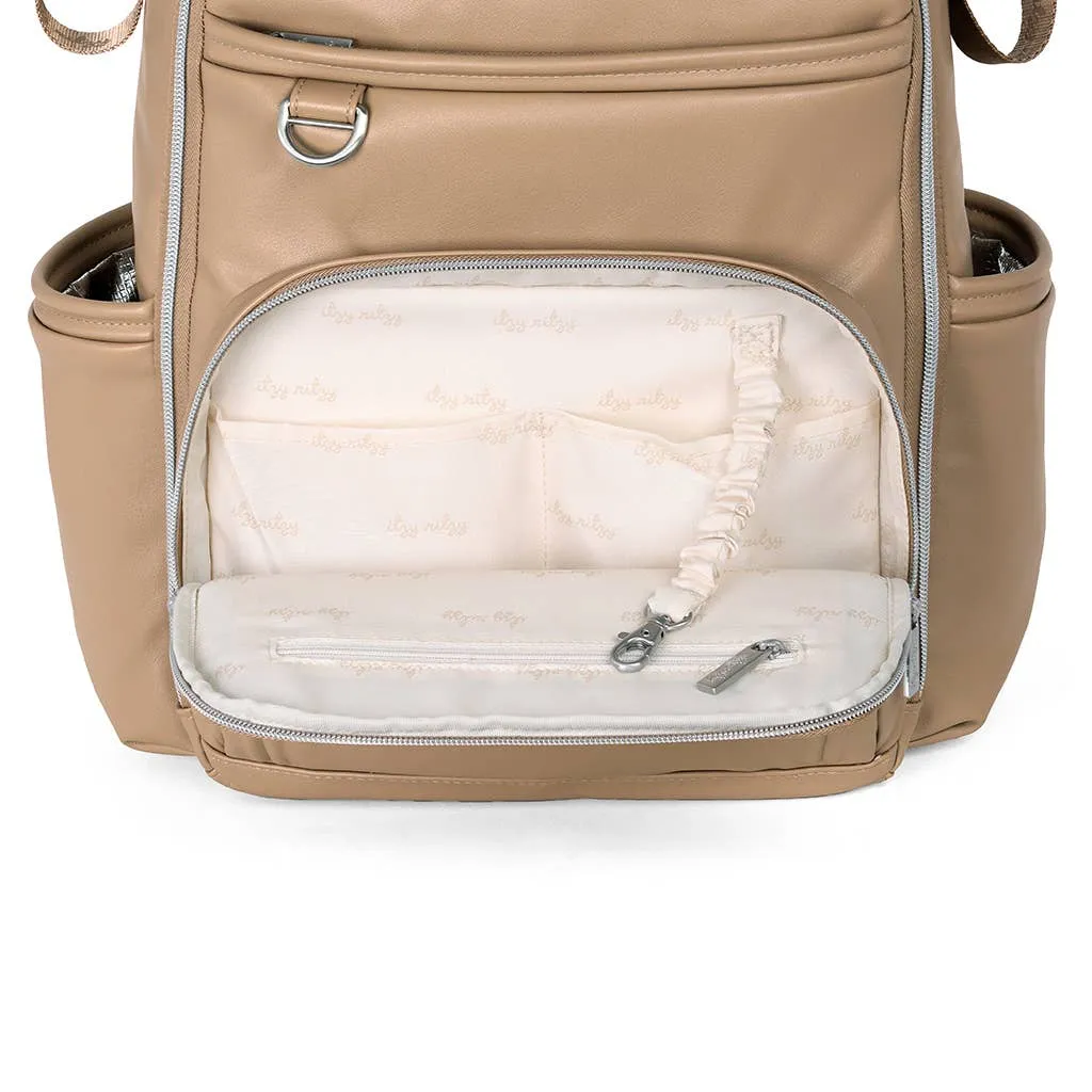 Itzy Ritzy -  Boss Plus Backpack Diaper Bag Chai Latte