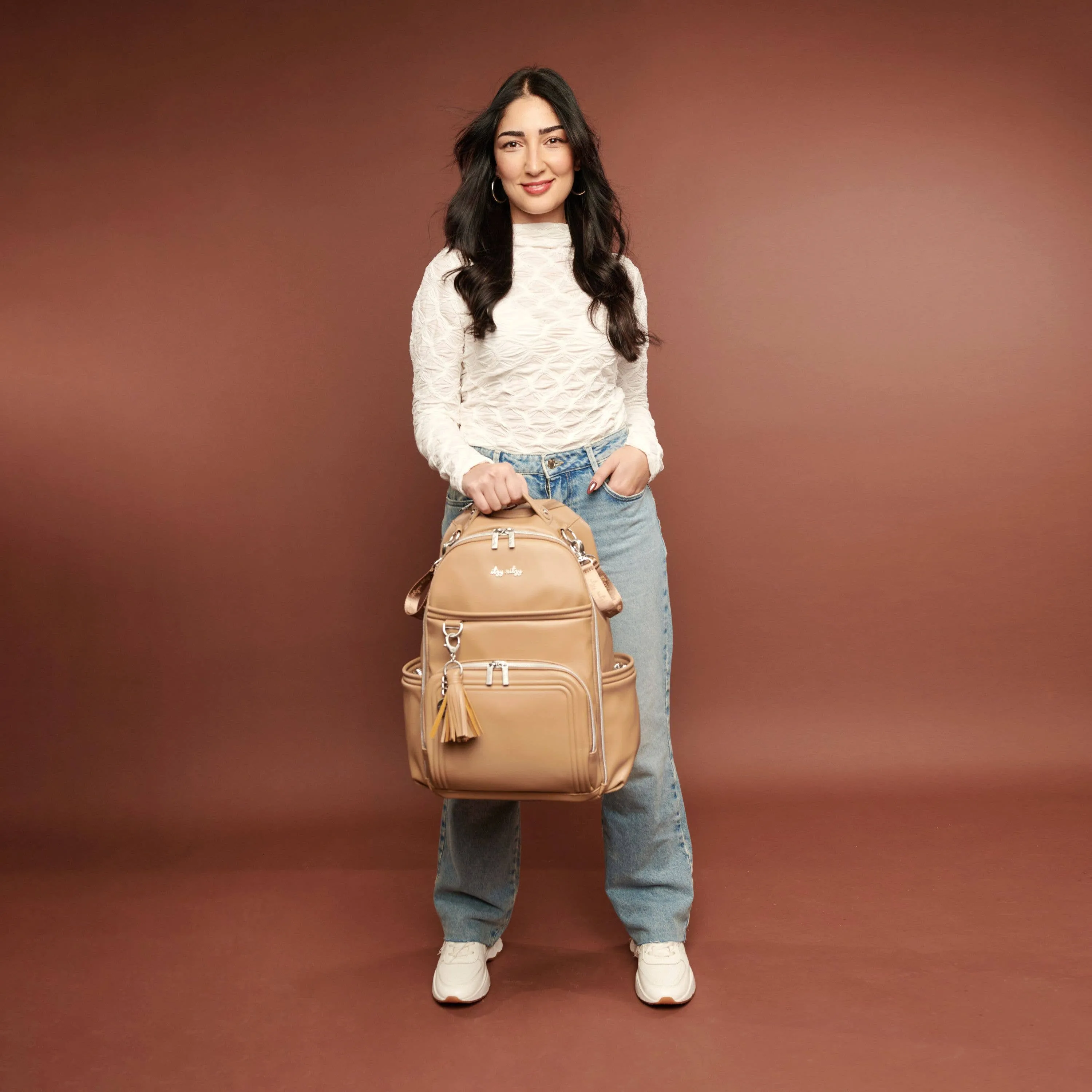 Itzy Ritzy -  Boss Plus Backpack Diaper Bag Chai Latte