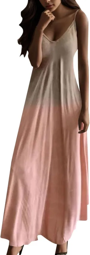 JiXiang Beach Dresses for Women 2025 Vacation Boho Long Summer Casual Sun Dress Spaghetti Strap Flowy Embroidered Maxi Dress