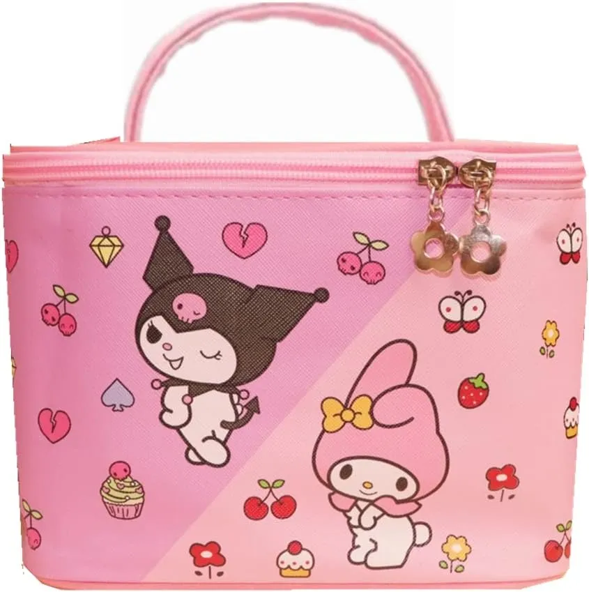 Kerr's Choice Kawaii Makeup Storage Box Cute Bunny Cosmetic Bag Kawaii Bunny Makeup Bag Cartoon Pencil Container