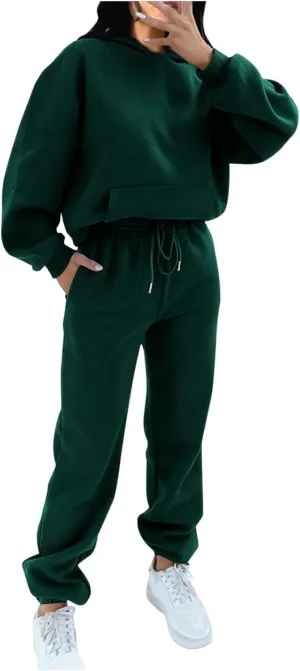 Lastesso Women Sweatsuits Sets Ultra-Soft Solid Sweatsuits Jogger Travel Track Suit Trendy Life Going Out Loungewear 2 Piece