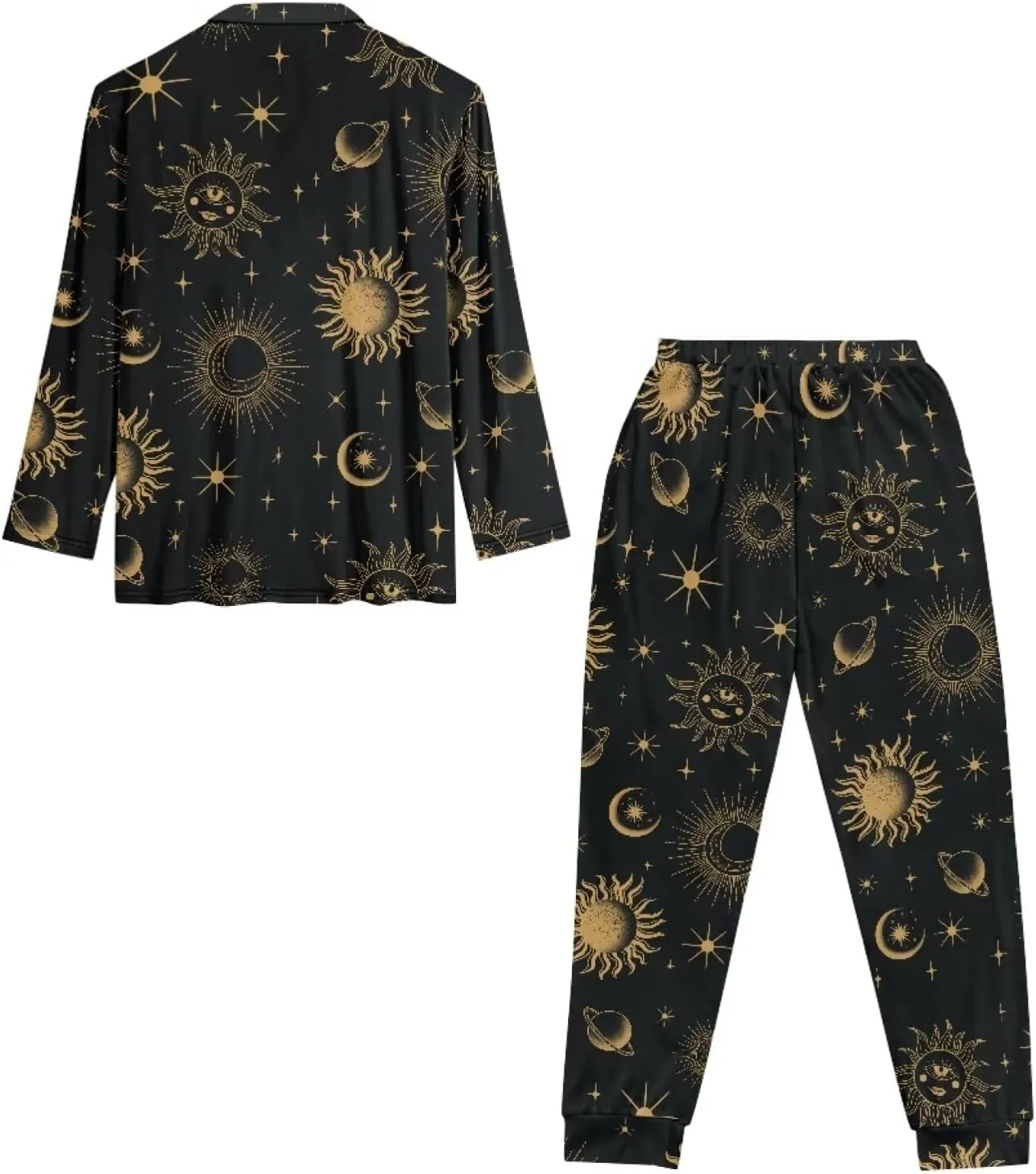 Long Sleeve Button Down Pajamas Set for Women Soft Sleepwear Nighty Loungewear 2 Pieces