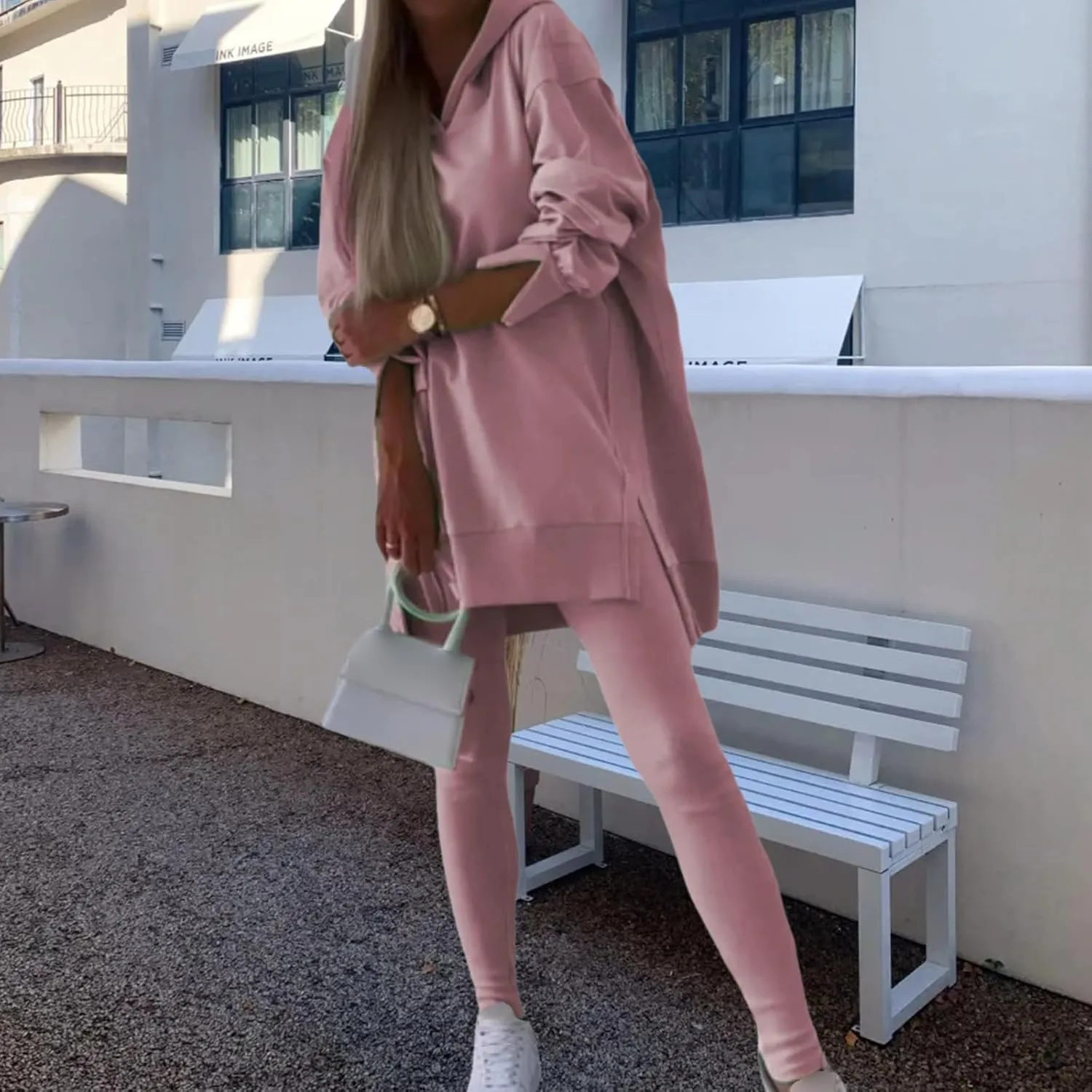Lounge Sets for Women 2 Piece Sweatsuits Oversized Hoodies with Side Slit and Leggings Sets Casual Sets Fall Outfits