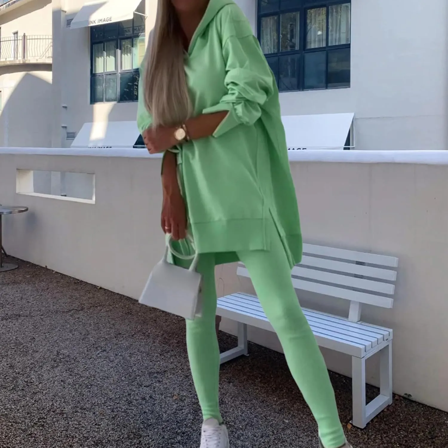 Lounge Sets for Women 2 Piece Sweatsuits Oversized Hoodies with Side Slit and Leggings Sets Casual Sets Fall Outfits