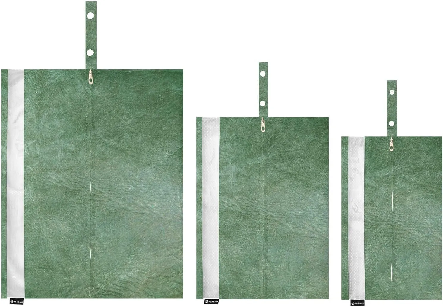 Luggage Space Saver, Luggages Management Personnel, Beautiful Green Leather, With Zipper, 3 Set Travel Packing Cubes For Suitcases, Garment Bag Closet Storage