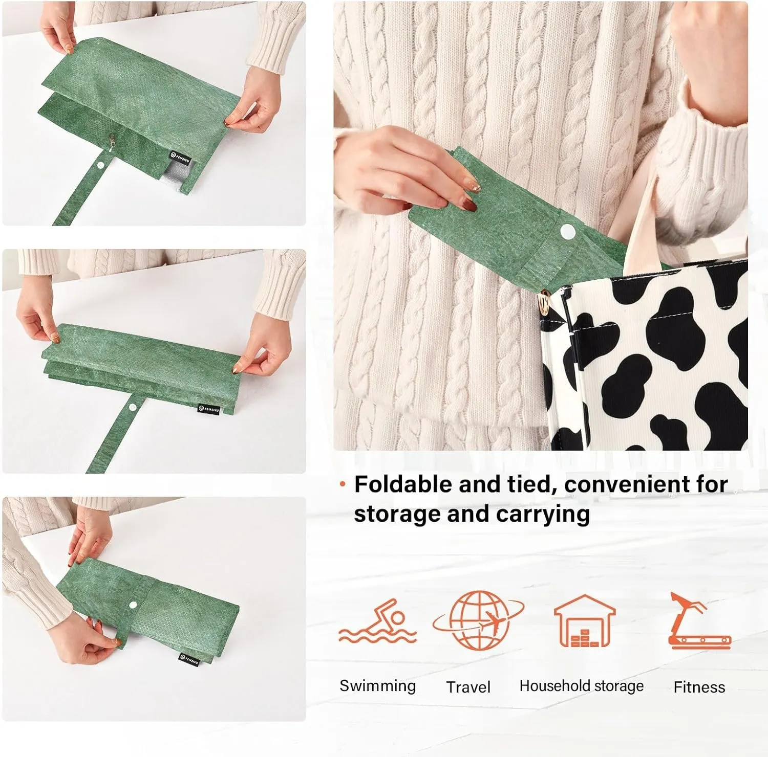 Luggage Space Saver, Luggages Management Personnel, Beautiful Green Leather, With Zipper, 3 Set Travel Packing Cubes For Suitcases, Garment Bag Closet Storage