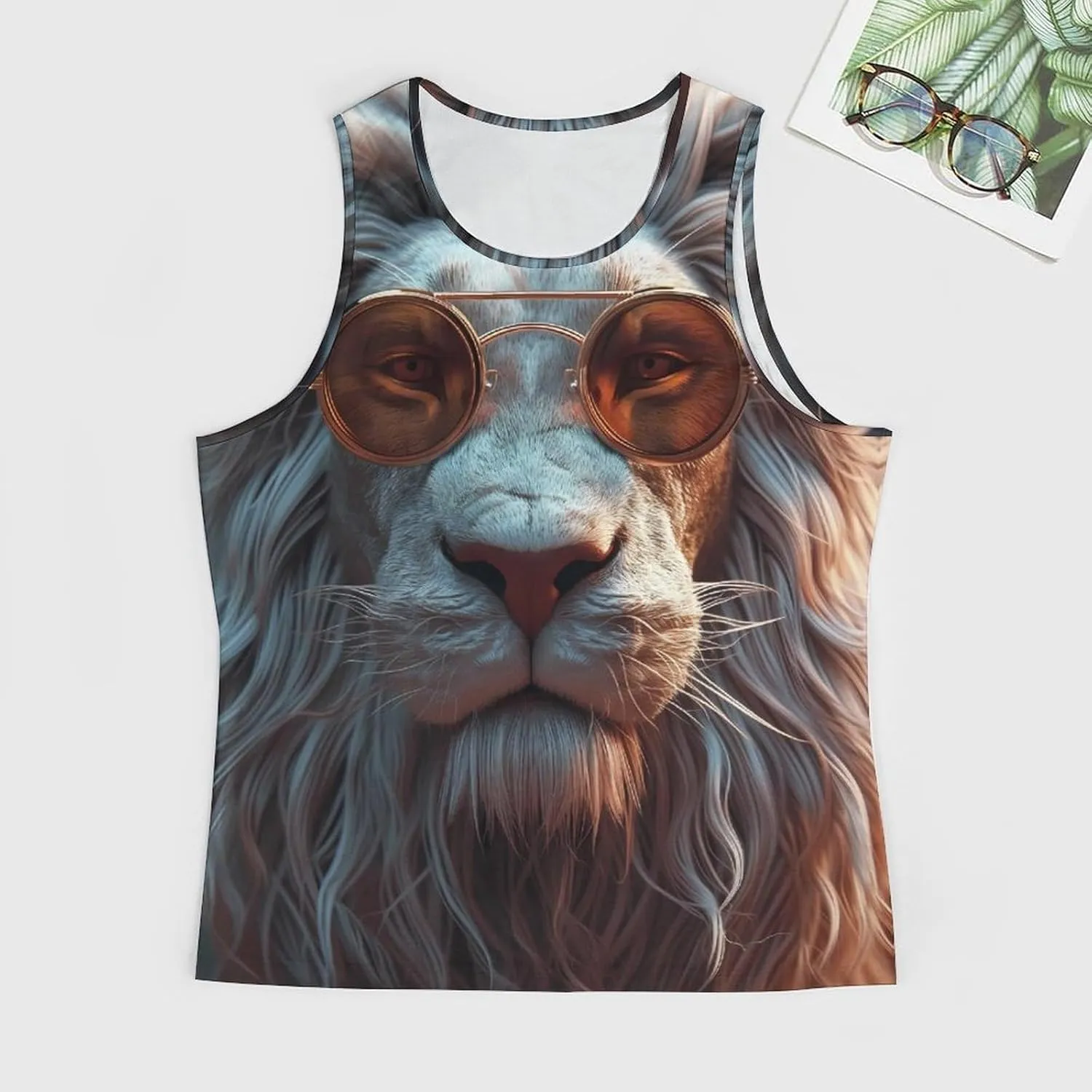 MARSVOVO Mens Cool Tiger Tank Tops Vintage Y2K 2024 Novelty Graffiti Sleeveless Shirt Trendy Soft Cotton Sportswear