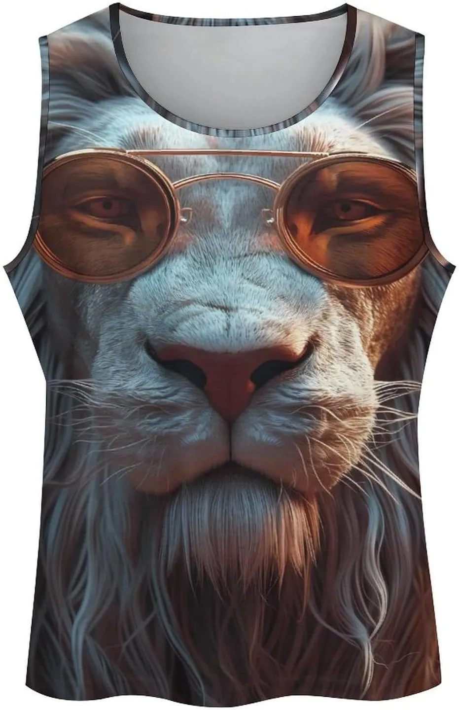MARSVOVO Mens Cool Tiger Tank Tops Vintage Y2K 2024 Novelty Graffiti Sleeveless Shirt Trendy Soft Cotton Sportswear