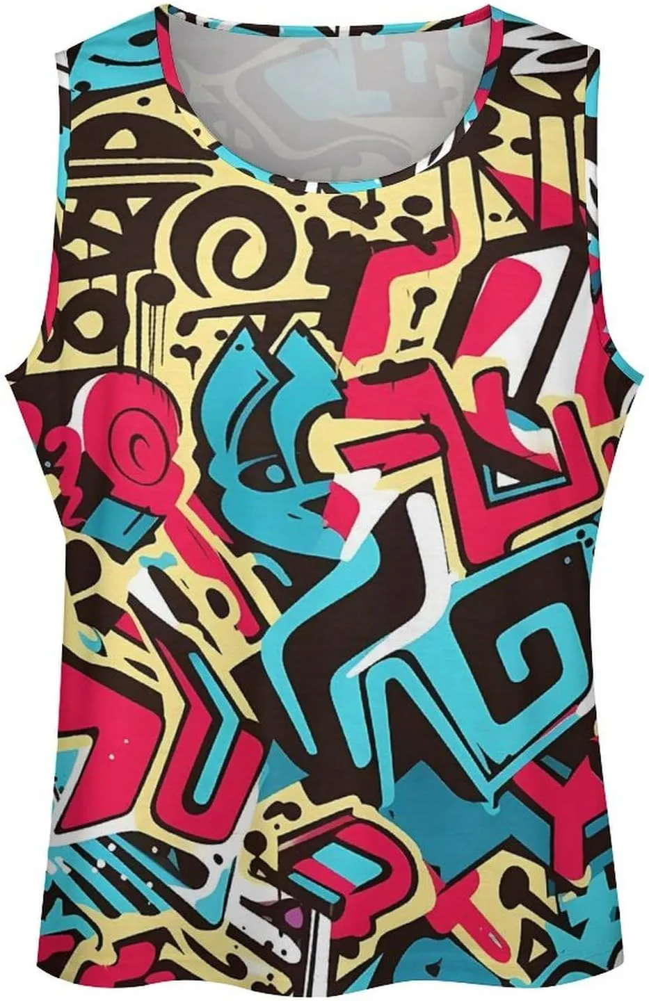 MARSVOVO Muscle Men's Hip Hop Tank Tops Vintage Y2K Street Graphic Casual Cotton Blend Quick-Dry Summer 2024 Sportswear