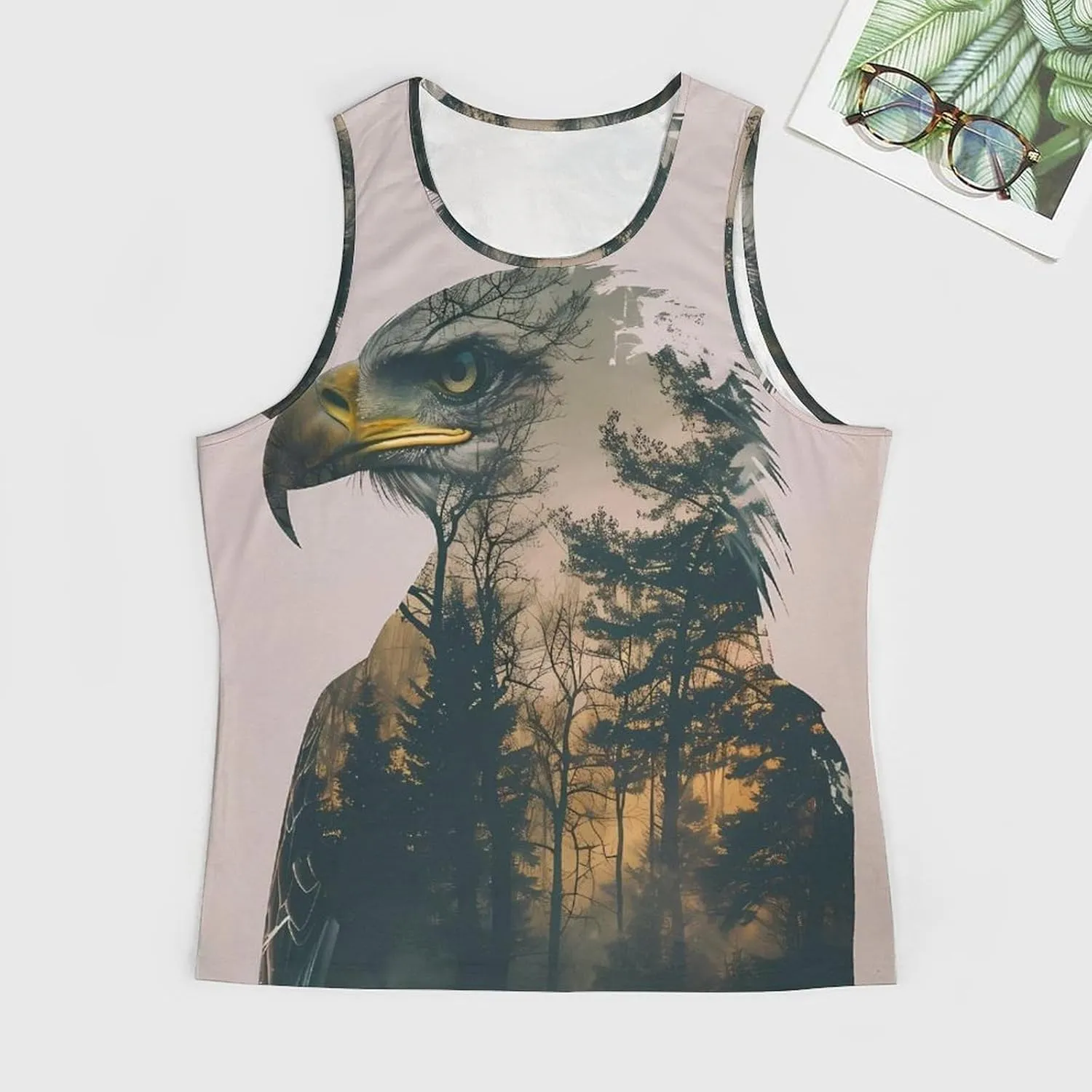 MARSVOVO Workout Tank Tops for Men Animal Graphic Casual Sleeveless Breathable Quick-Dry Muscle Vest Fashion Summer 2024