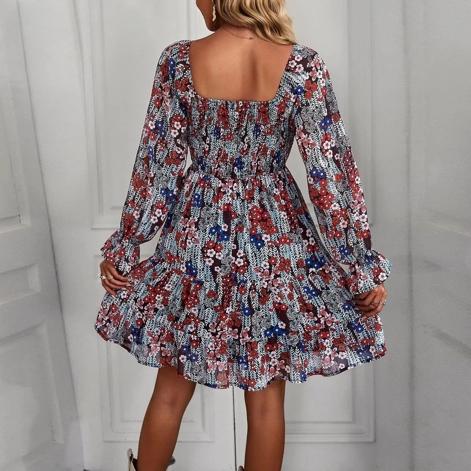 Maternity Dress, Women's Ditsy Floral Off Shoulder Mini Dress A Line Boho Summer Dresses