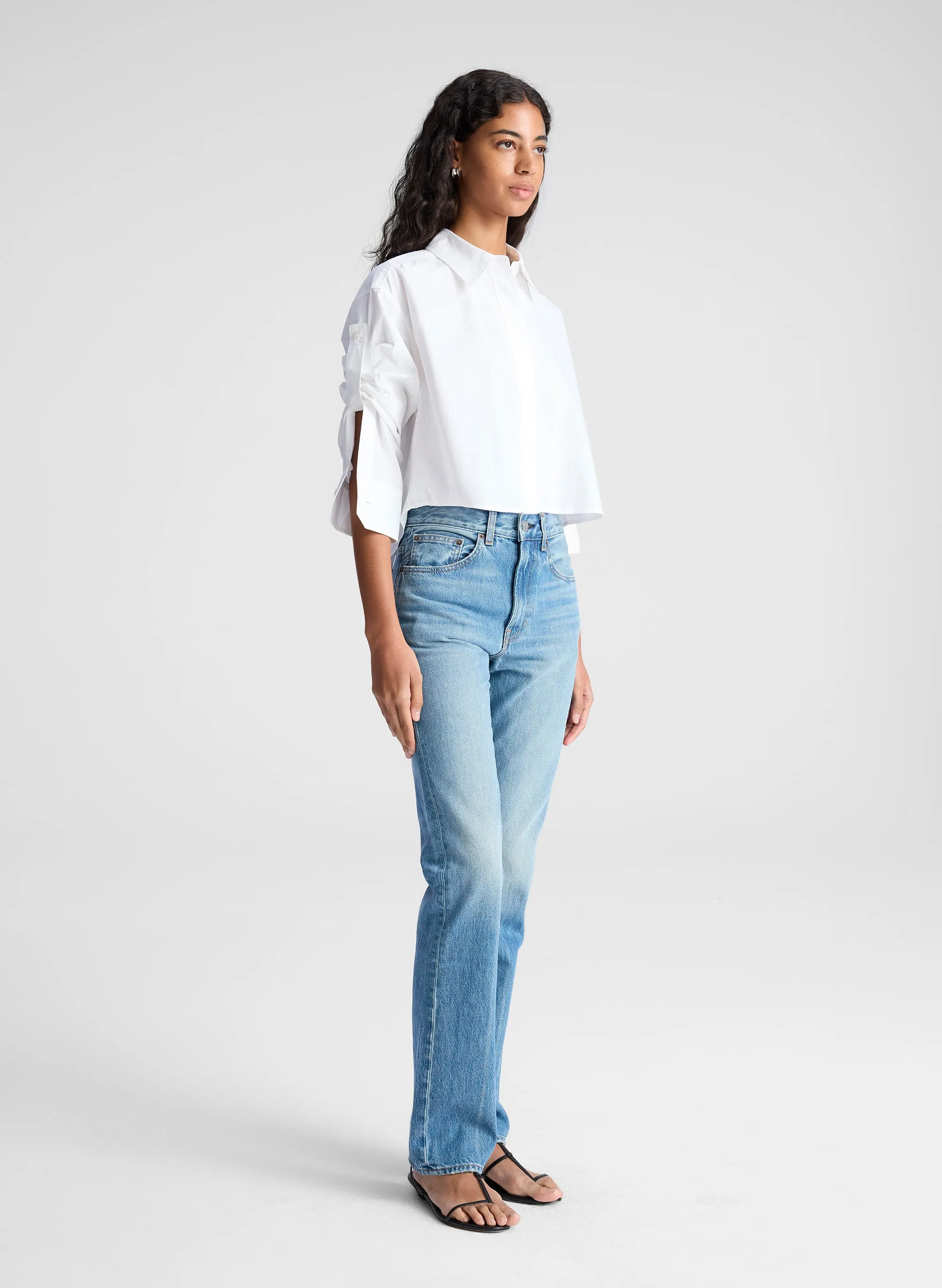 Maude Cropped Cotton Shirt