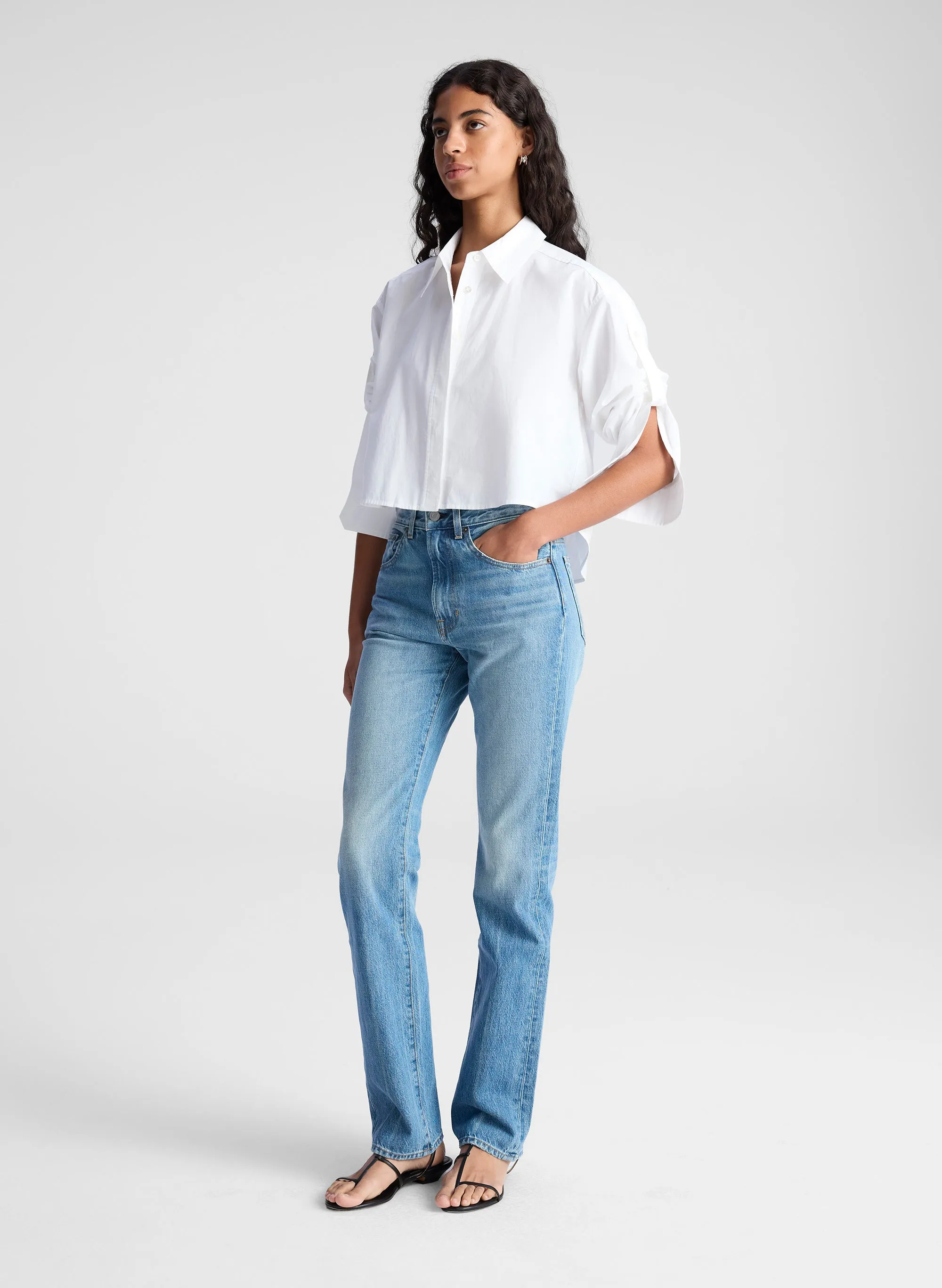 Maude Cropped Cotton Shirt