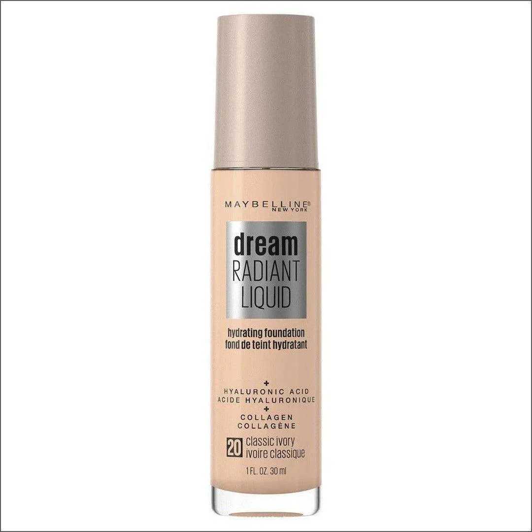 Maybelline Dream Radiant Liquid Hydrating Foundation  - Classic Ivory 20 30ml