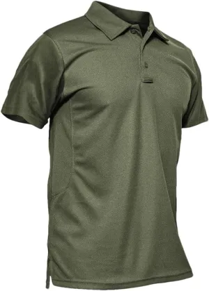 Men's Summer Fashion Polos Shirts Short Sleeve Solid Color Quick Dry T-Shirt Business Work Tee Tops