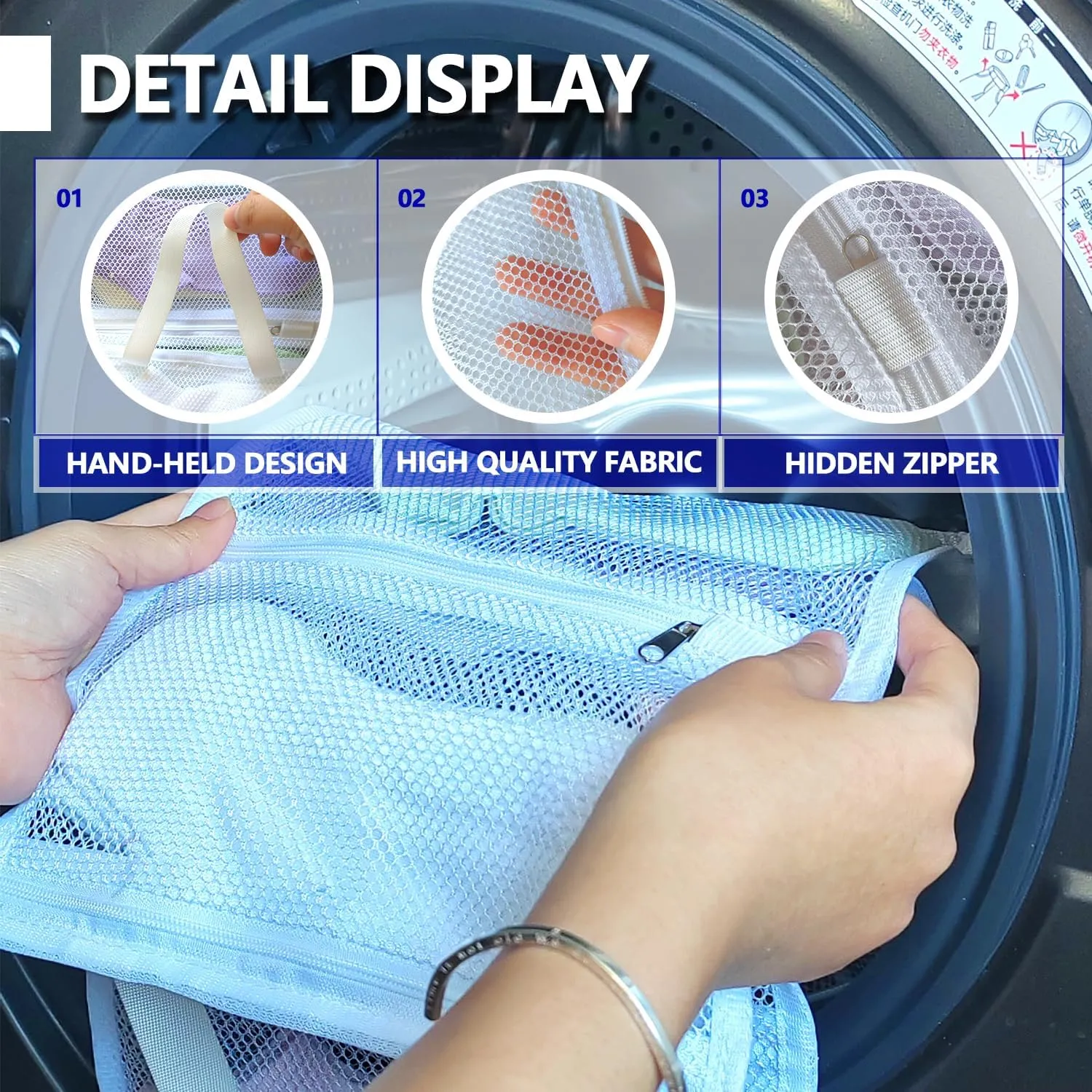 mesh laundry bags for socks, mesh sock bags for laundry, hanging laundry bag, perfect wash for socks, ties, and underwearLarge)