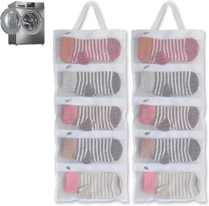 mesh laundry bags for socks, mesh sock bags for laundry, hanging laundry bag, perfect wash for socks, ties, and underwearLarge)