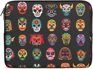 Mexican Dead Skull Facial Masks Personalized Laptop Bag Business Casual Laptop Cases Slim Computer Bag Briefcase