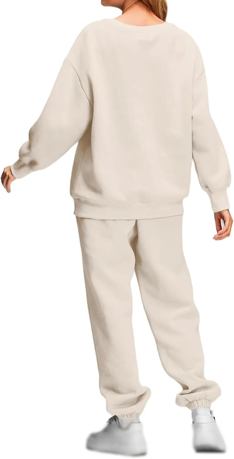 Mmoneyake Womens Track Suits 2 Piece Set Lounge Hoodie Sweatsuit Sets Fashion Oversized Sweatshirt Baggy Sweatpants Outfits