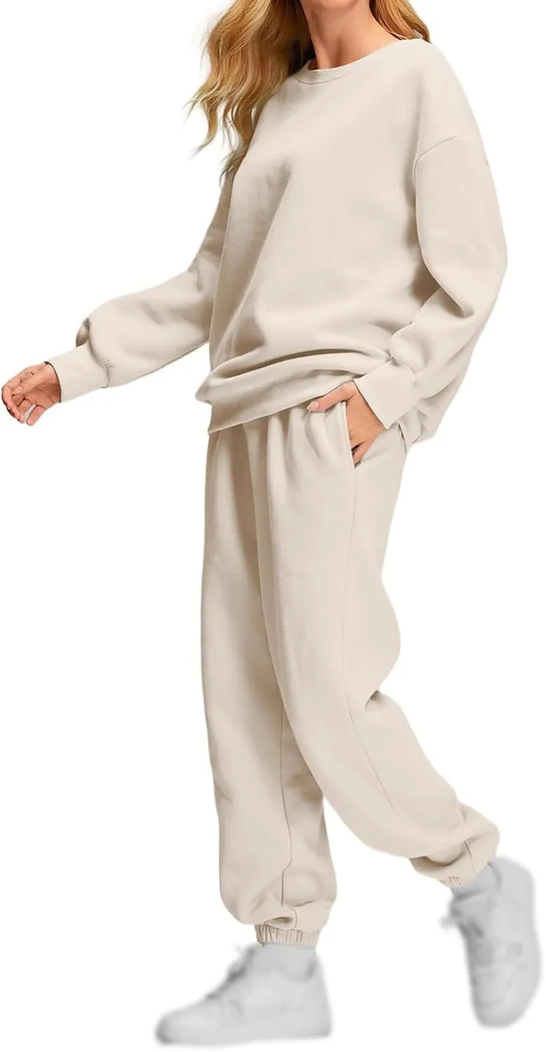 Mmoneyake Womens Track Suits 2 Piece Set Lounge Hoodie Sweatsuit Sets Fashion Oversized Sweatshirt Baggy Sweatpants Outfits