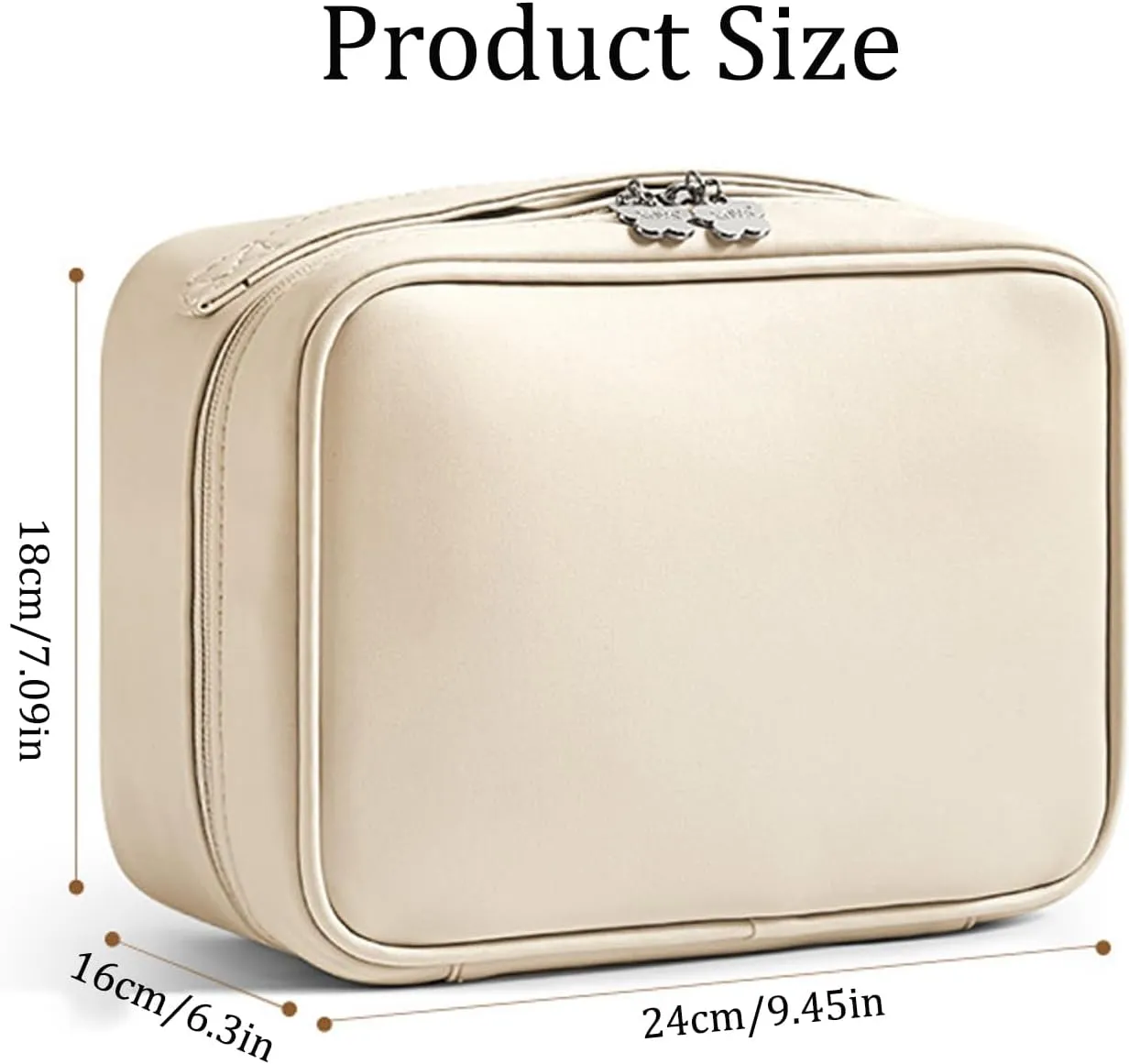 Multi-Compartment Toiletry Cosmetics Bag, Large Capacity & Portable & Water Proof Makeup Bag, Multi Compartment Toiletry Bag for Travel (White)