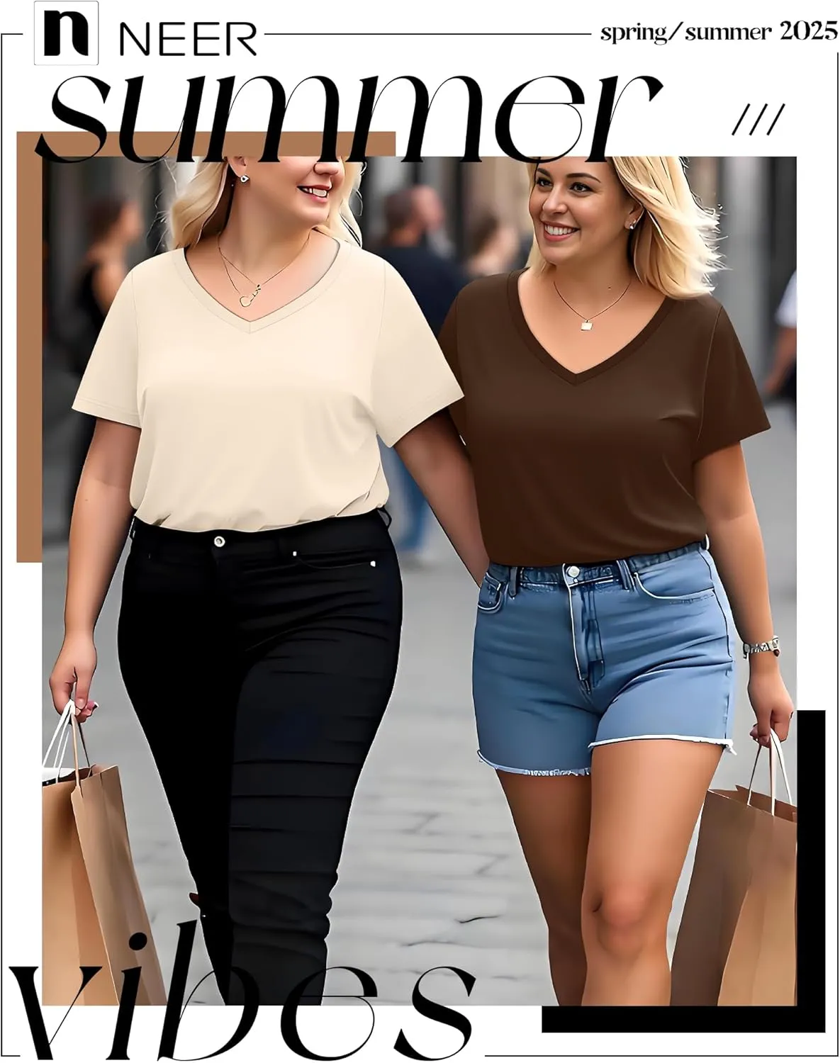 Neer 3 Pack Women's Plus Size T Shirts Short Sleeve V Neck Tops Solid Flat Hem Basic Loose Causal Tees