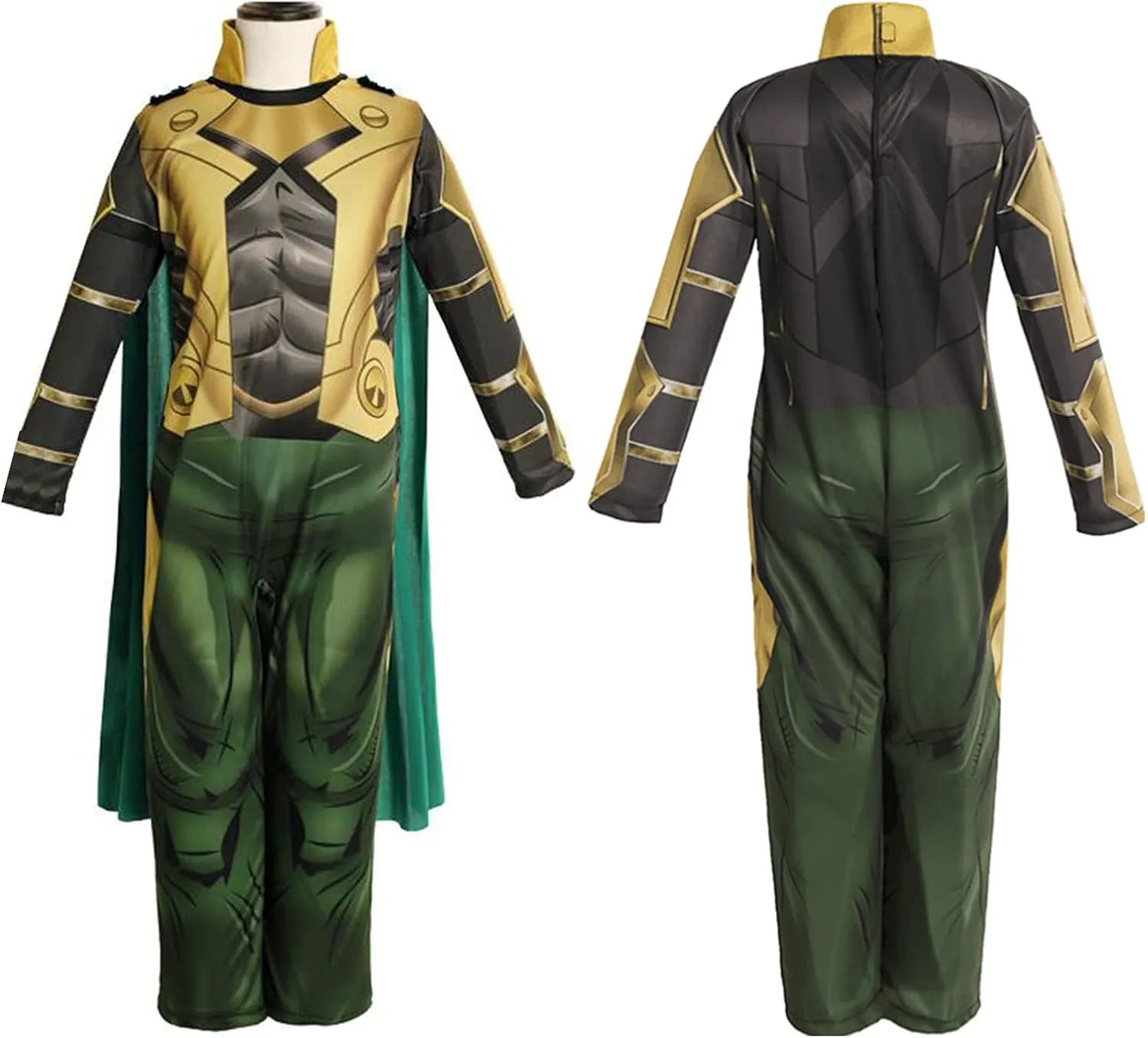 nezababy Kids Costume Cosplay Halloween Cloak Jumpsuit With Helmet Outfit For Boys Girls 3-14 Y