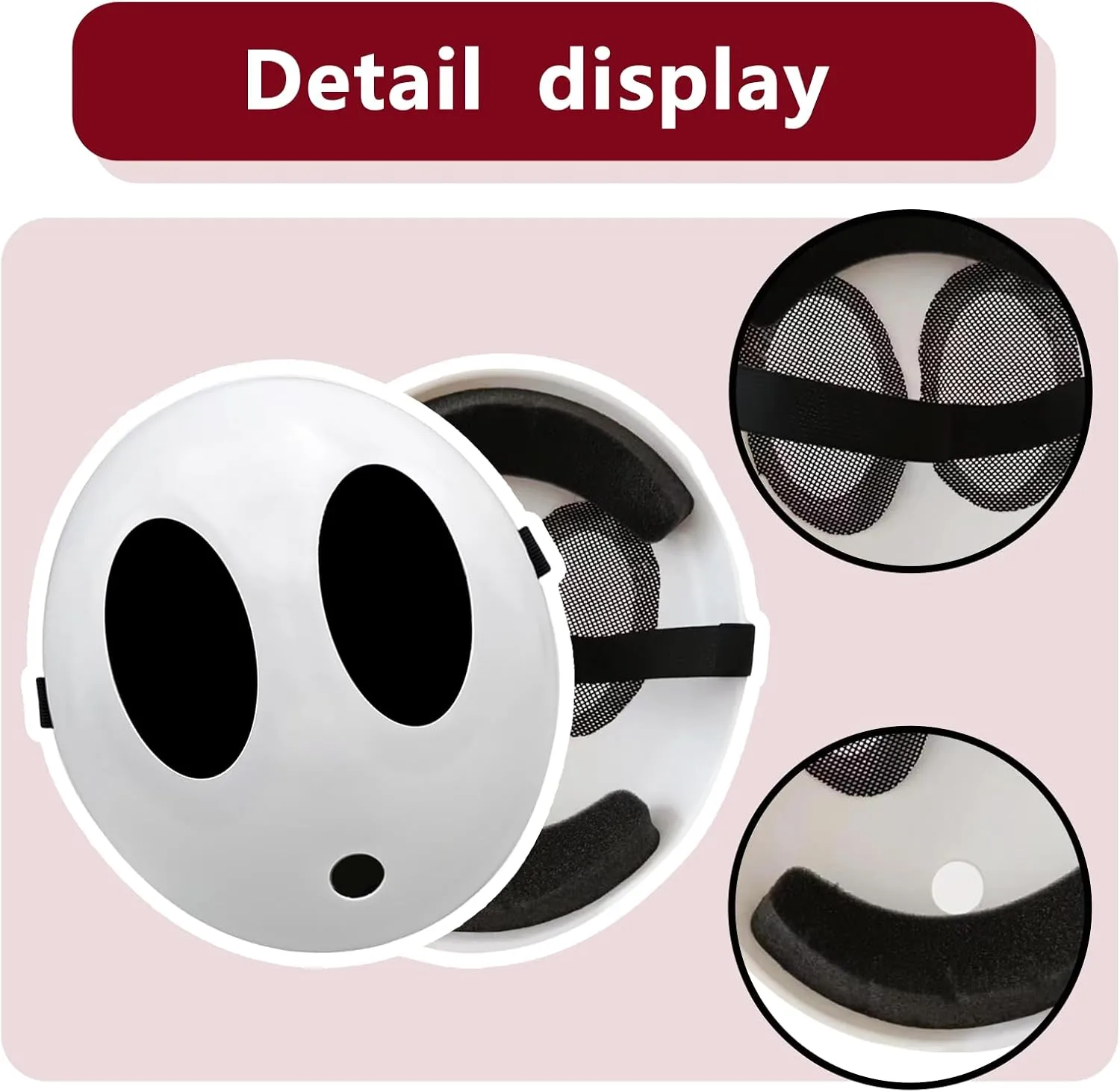 nezababy Shy Guy Mask,Shy Boy Girl Masks,Shy Gal Mask with Knight Cloak for Shy Guy Halloween Costume Prop Cosplay Adult