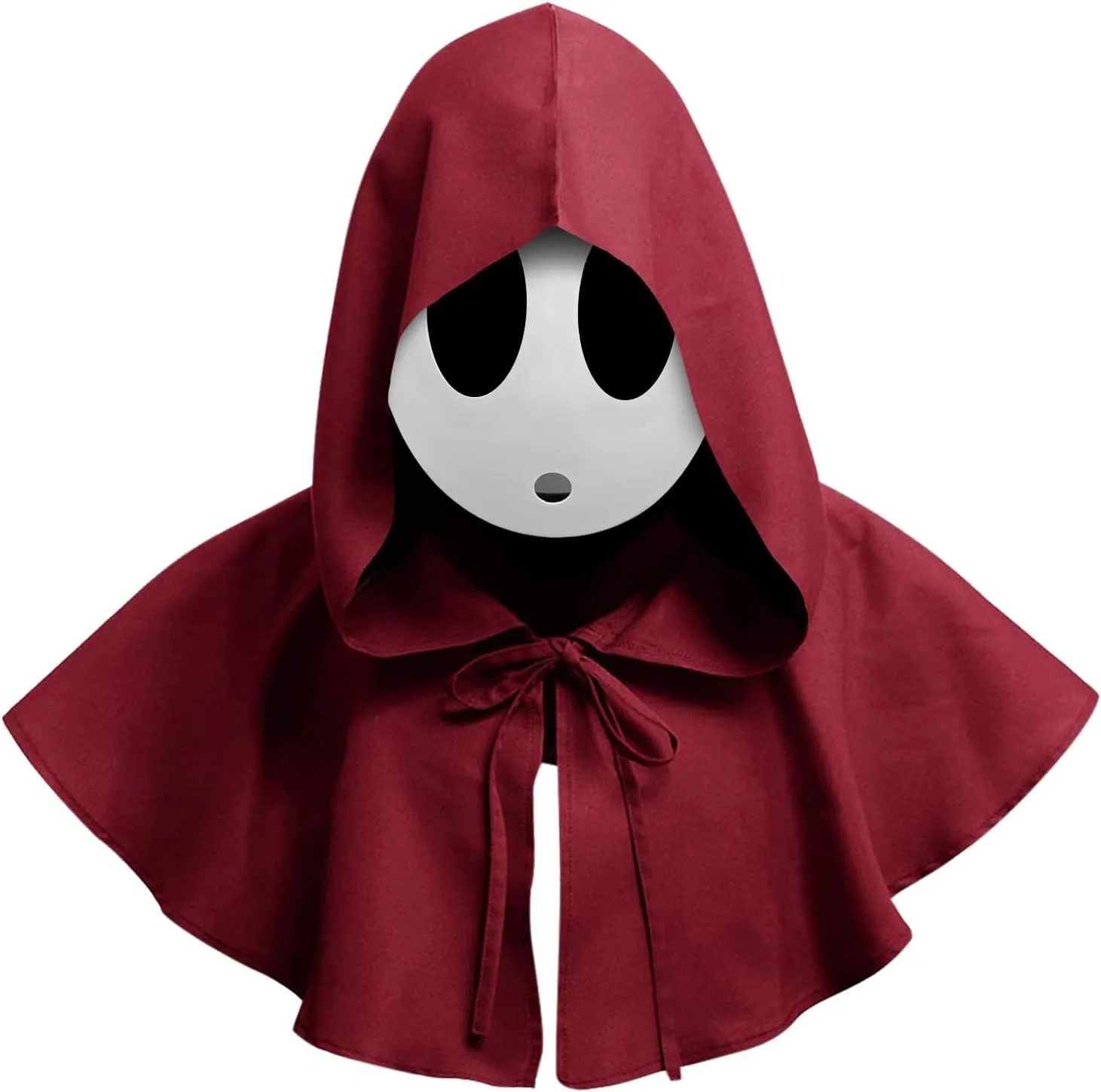 nezababy Shy Guy Mask,Shy Boy Girl Masks,Shy Gal Mask with Knight Cloak for Shy Guy Halloween Costume Prop Cosplay Adult