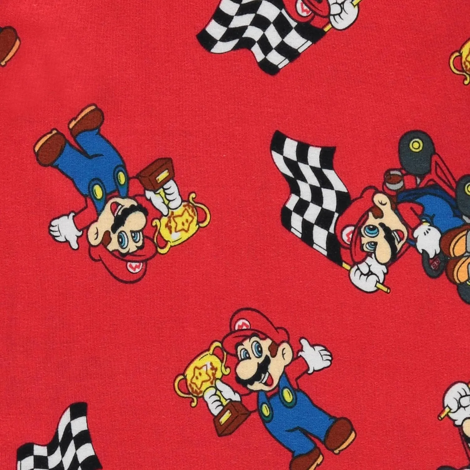 Nintendo Boys Mario Pajamas Set - 4 Piece Long Sleeve Super Mario Pajamas - Mario, Luigi, Donkey Kong Pajamas Set