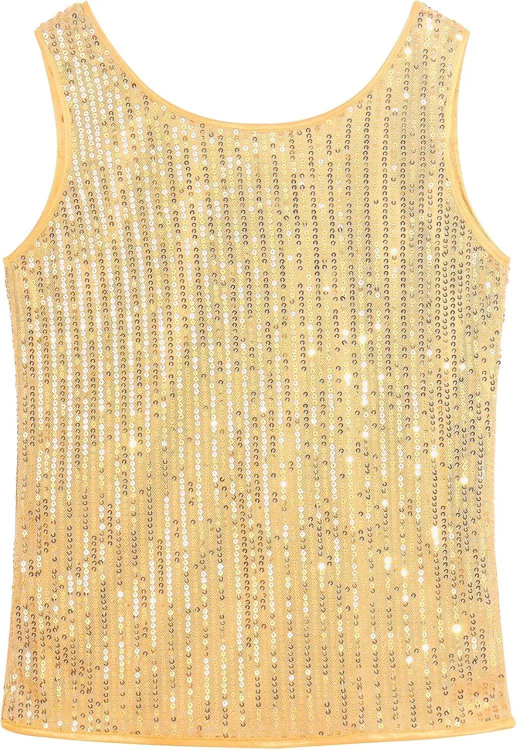 Noomelfish Girls Sequin Tank Tops Sparkly Glitter Dance Sleeveless Shirt (5-12 Years)