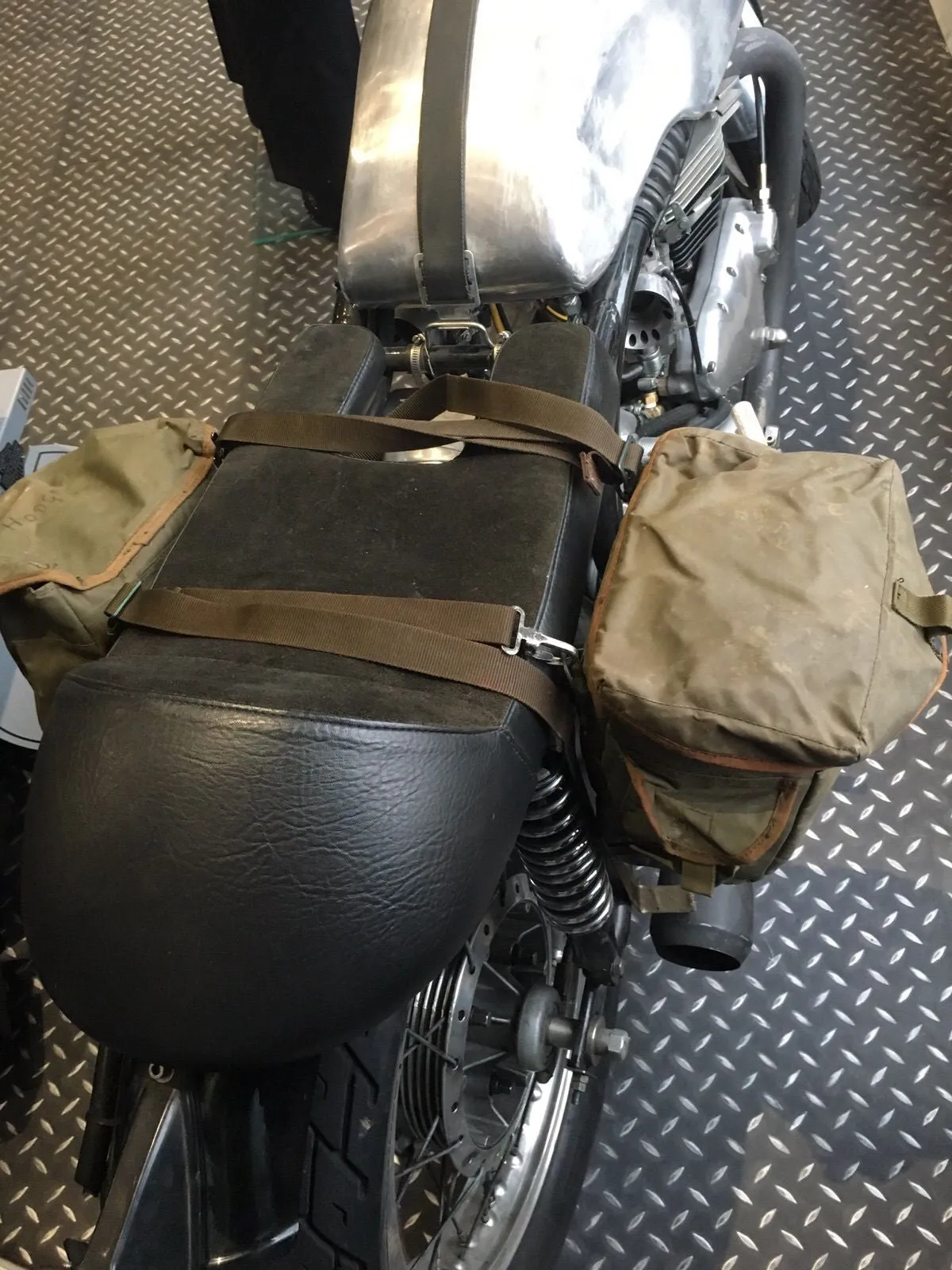NYLON MOTORCYCLE PANNIERS GRN