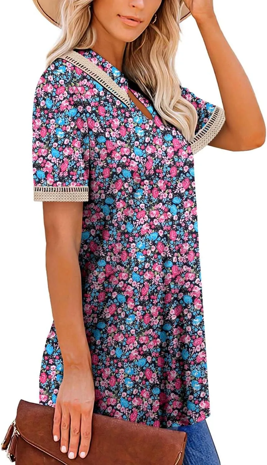 onlypuff Women's Polo Shirts Lapel Collar Short Sleeve Golf Blouse Summer Dressy Casual Tunic Tops