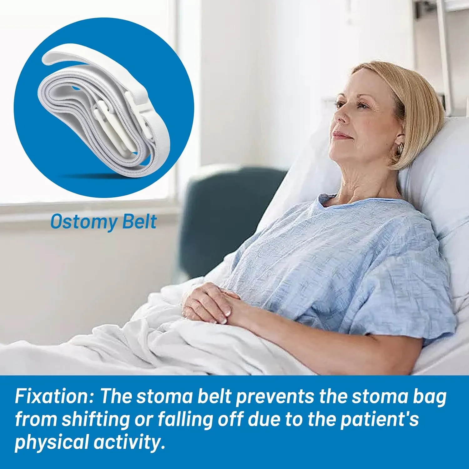 Ostomy Belt,Two-Piece Adjustable Stoma Waistband, Preventing Chassis Warping,Care After Colostomy Ileostomy Surger