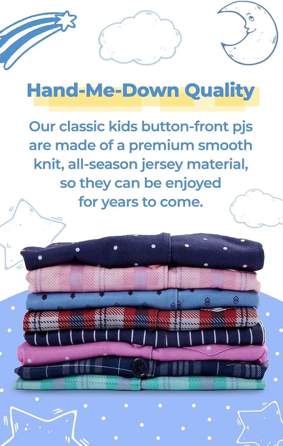 PajamaGram Pajamas for Kids - Kids Short Sleeve Button Down Pajamas with Pants