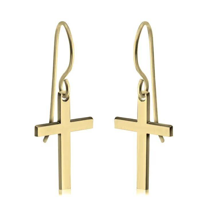 Personalized Name Engraved Cross EarRings,925 Silver,24K/Rose Gold,Mother&#39;s Day gift,Birthday gift,baby shower gifts,gifts for Her or Him