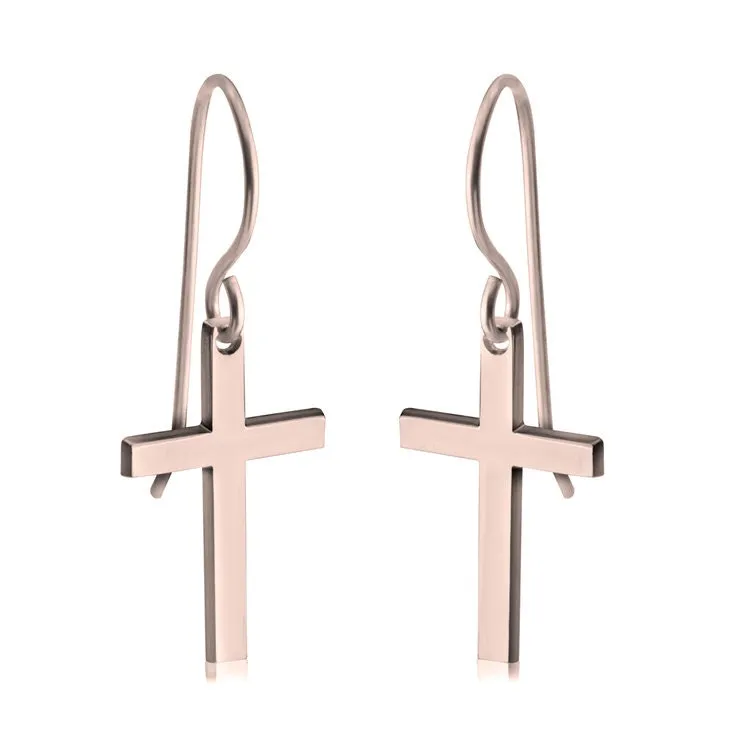 Personalized Name Engraved Cross EarRings,925 Silver,24K/Rose Gold,Mother&#39;s Day gift,Birthday gift,baby shower gifts,gifts for Her or Him