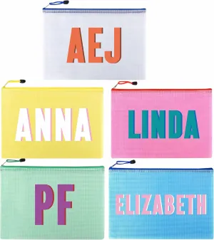 Personalized Wet Dry Mesh Bag Water Resistant Pool Pouch Travel Pouch Bachelorette Party Bag Girls Trip Bridesmaid Gift Toiletry Bag Party Favor Custom Initials or Name Makeup Bag