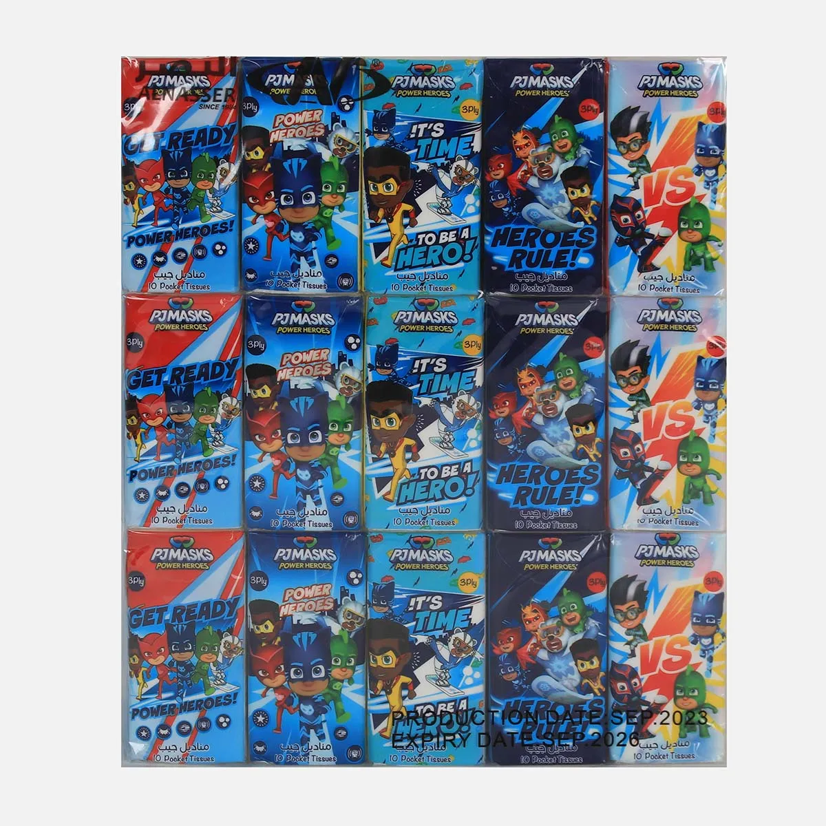 PJ MASKS PACK OF 30 TISSUE 200M*205M 3PLY 10 SHEETS