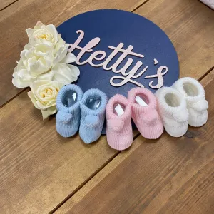 Pom Knitted Booties