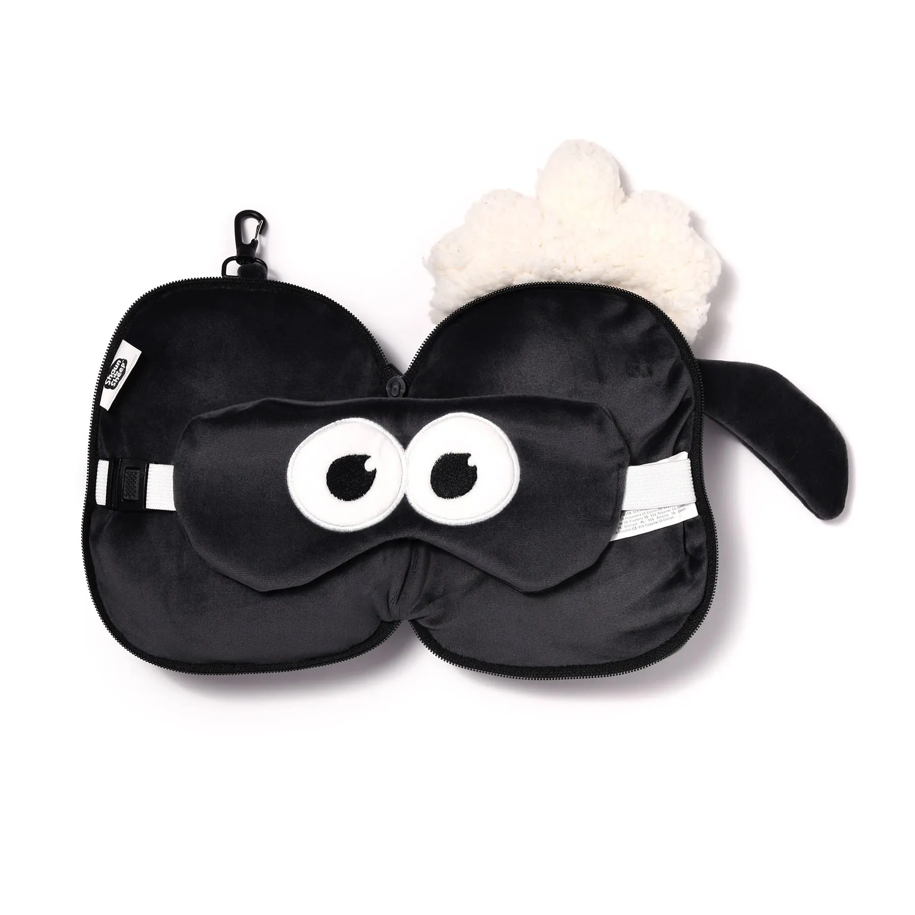 Relaxeazzz Shaun the Sheep Plush Travel Pillow & Eye Mask
