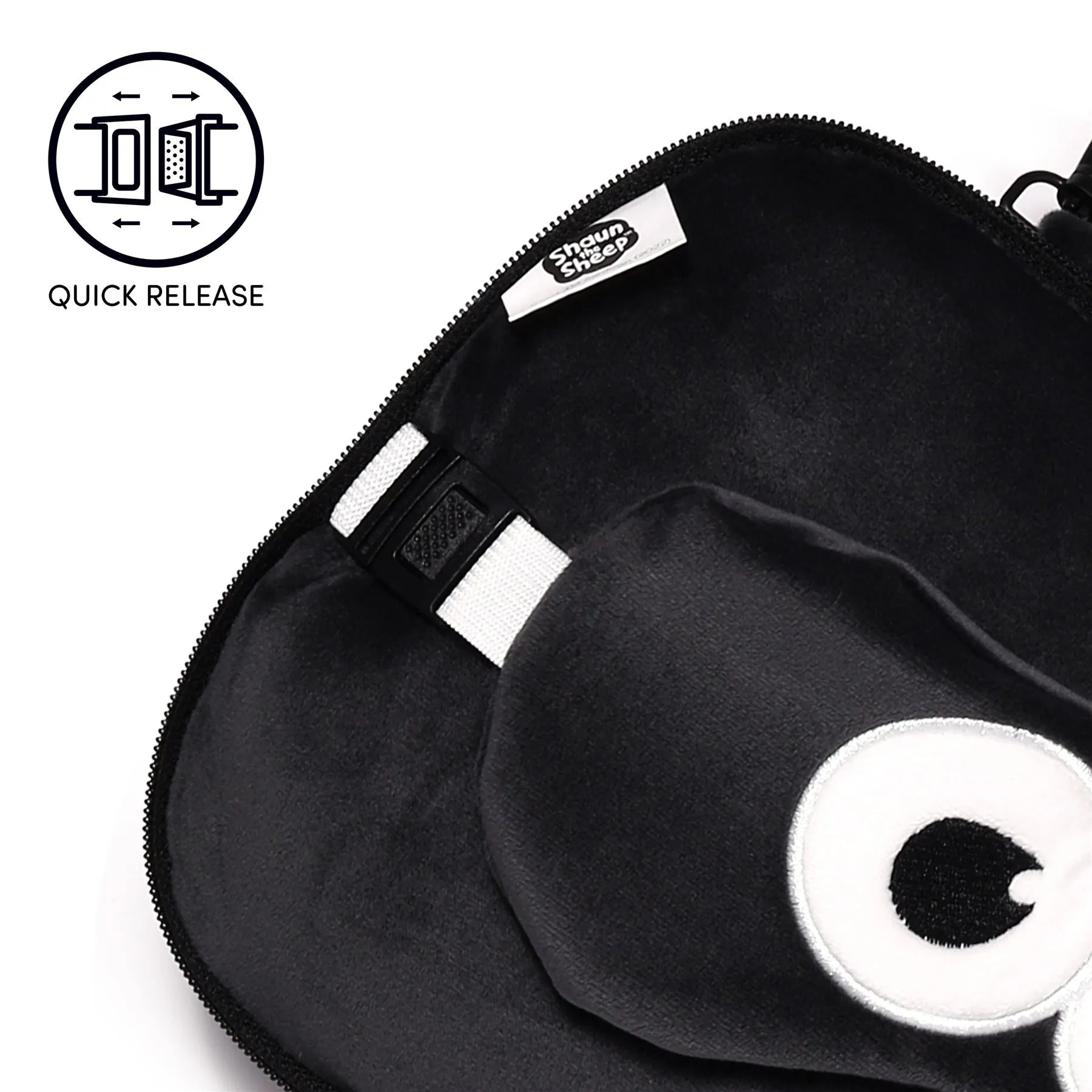 Relaxeazzz Shaun the Sheep Plush Travel Pillow & Eye Mask