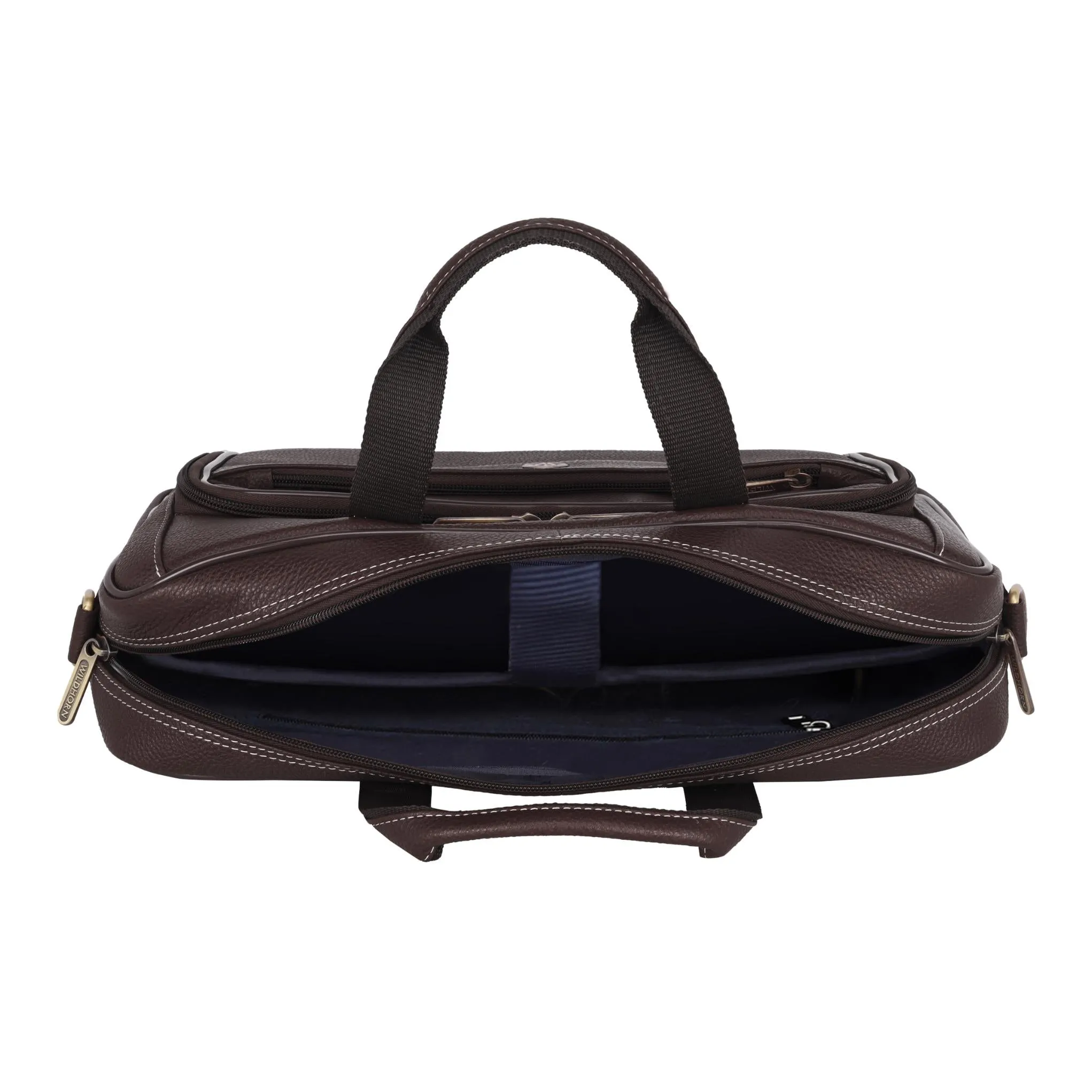 ROXTON Leather Laptop Messenger Bag for Men