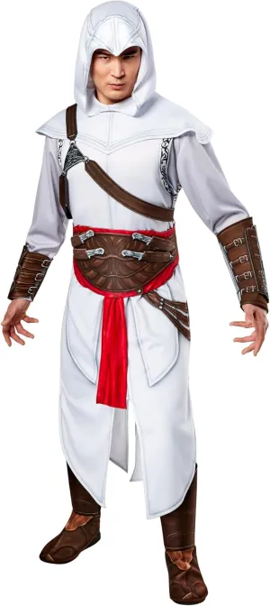 Rubies Men's Assassin's Creed Altair Deluxe Costume Jumpsuit with Cloak for Themed Parties and Halloween, Large
