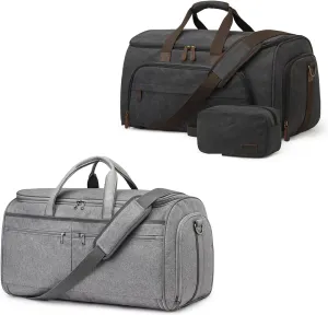 S-ZONE Convertible Travel Garment Bag with 2 in 1 Hanging Suitcase Business Travel Bag with Toiletry Bag